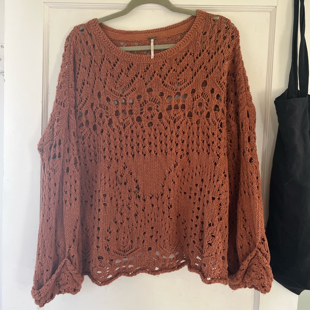 Burnt orange free people sweater